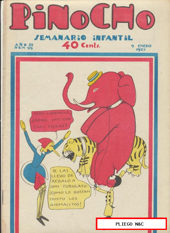 Pinocho nº 99. Editorial Calleja 1925