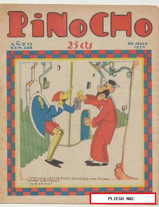 Pinocho nº 283. Editorial Calleja 1925