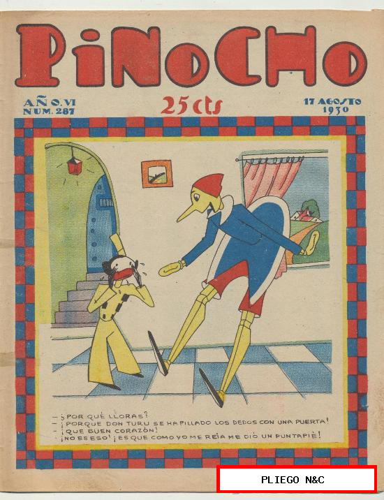 Pinocho nº 287. Editorial Calleja 1925