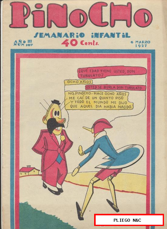 Pinocho nº 107. Editorial Calleja 1925