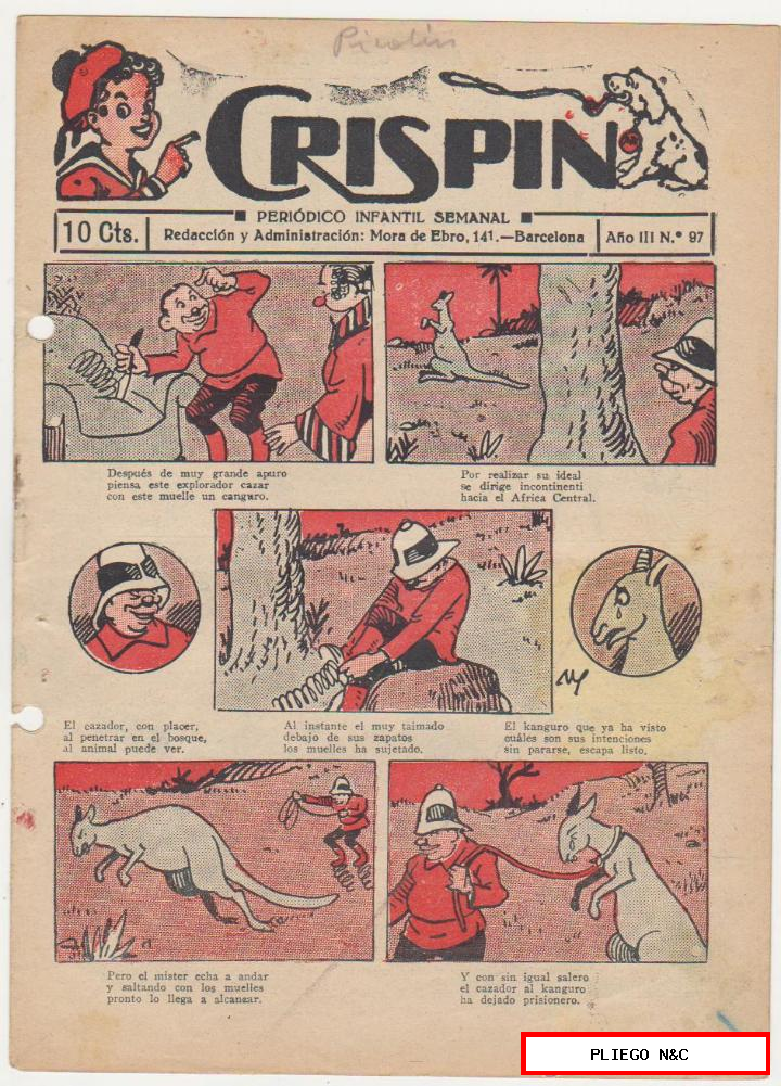 Crispín nº 97. Editorial El Gato Negro 1922