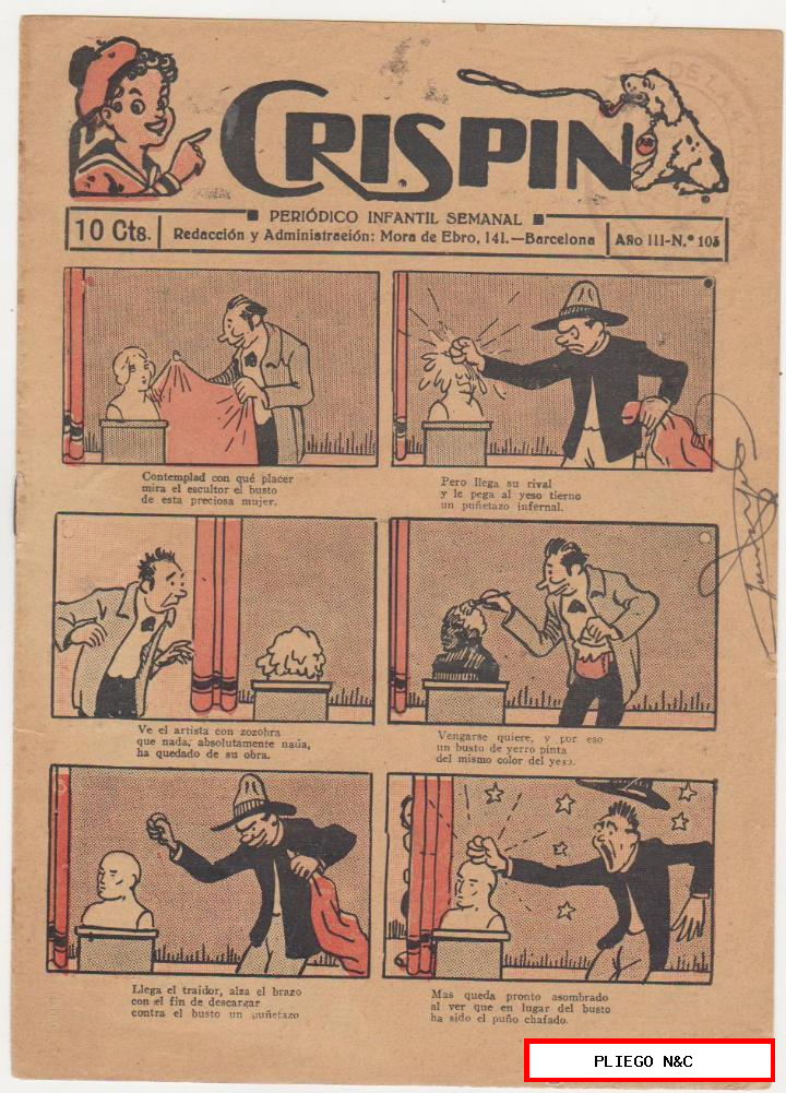 Crispín nº 105. Editorial El Gato Negro 1922