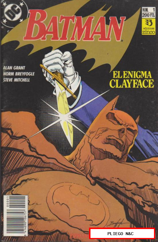 Batman. El enigma Clayface. Zinco 1990. Nº 1