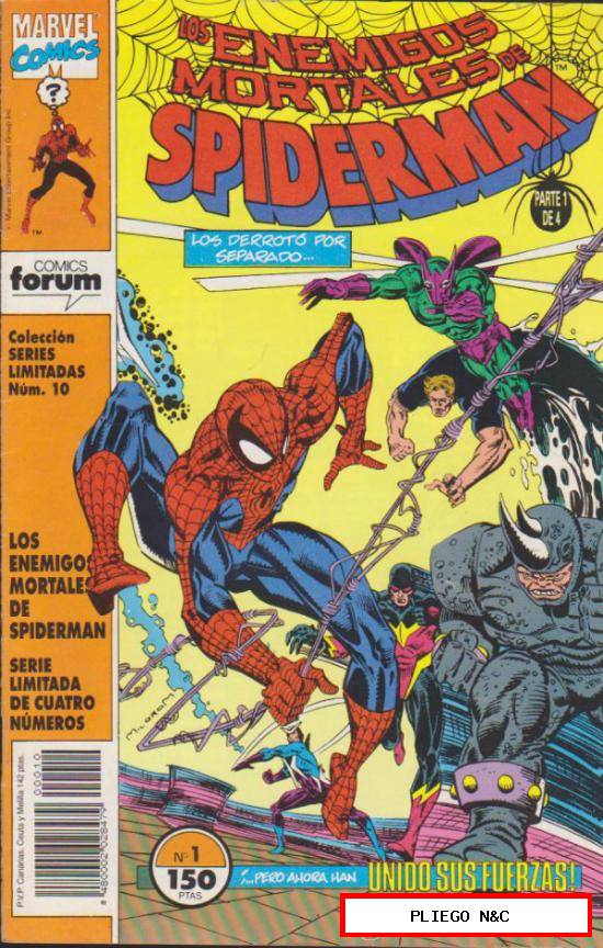 Series limitadas. Forum 1991. Nº 10. Los Enemigos Mortales de Spiderman Nº 1