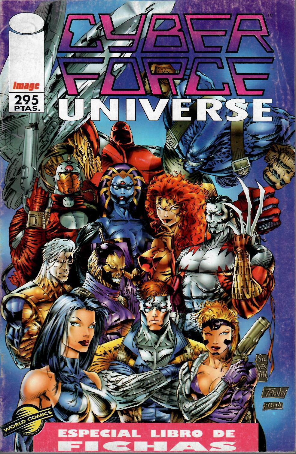 Cyberforce. World Comics 1994. Cyber Force Universe. Libro de fichas
