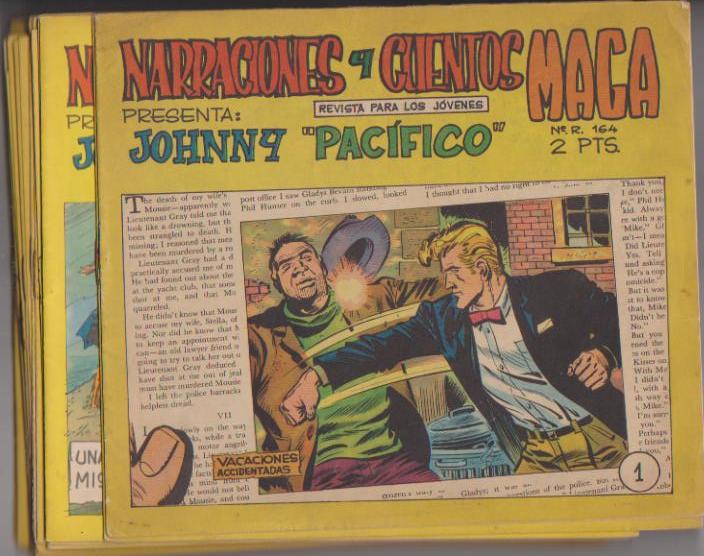 Johnny Pacífico. Maga 1965. Colección a falta de 5 ejemplares 11, 13, 14, 18 y 19