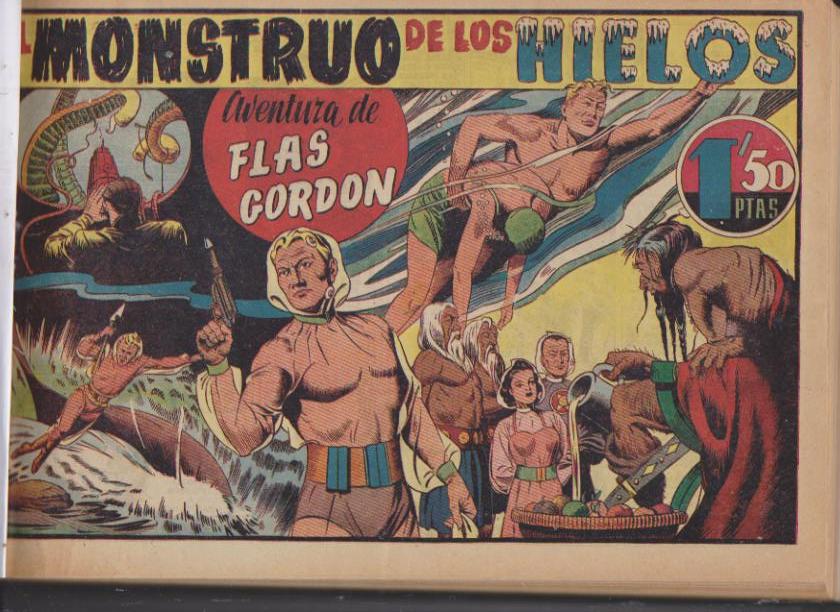Flas Gordon. Hispano Americana 1946. Completa 18 ejemplares (21x32) encuadernados en un tomo de lujo, con grandes márgenes