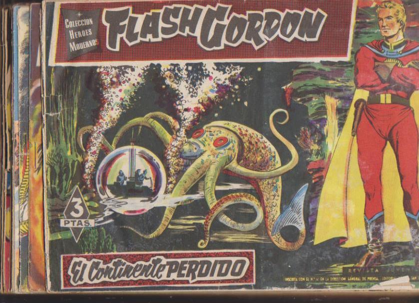 Flash Gordon. Héroes Modernos. Dolar 1958. 67 ejemplares entre el 1 y 70. Colección a falta del nº 13, 61 y 69