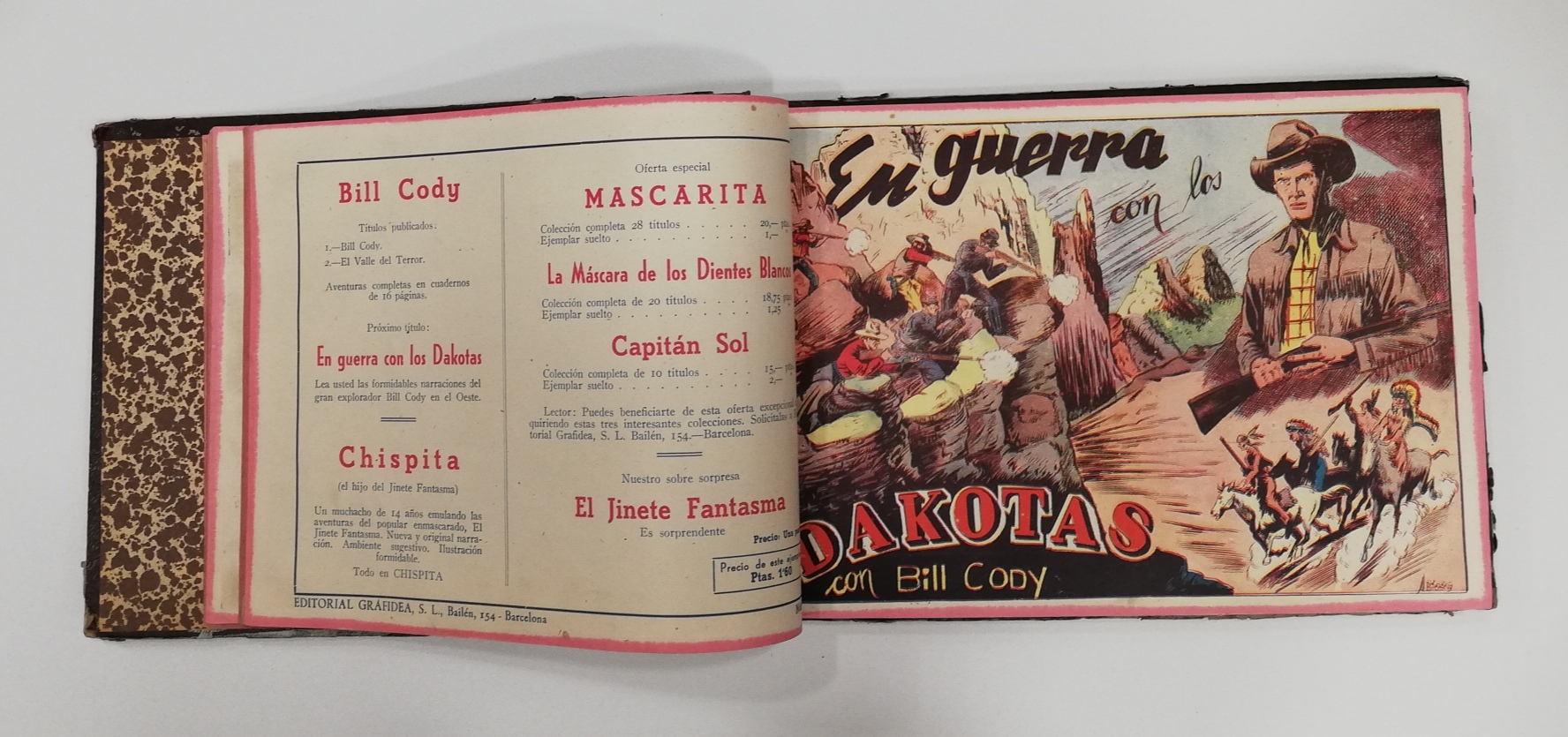 Bill Cody. Grafidea (1951). Colección completa encuadernada (16 ejemplares)