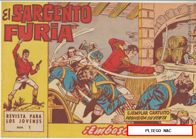 El Sargento Furia. Bruguera 1962. Colección completa 36 ejemplares