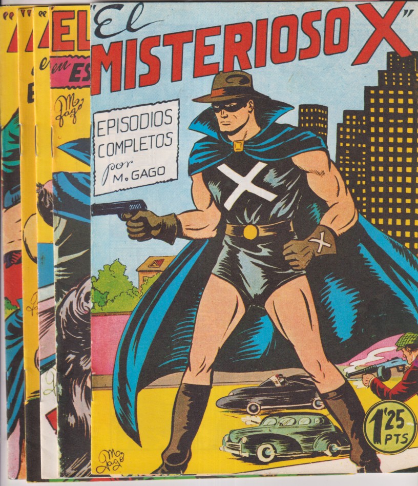 El Misterioso X. Lote de 5 ejemplares: 1,4,7, 10,12.