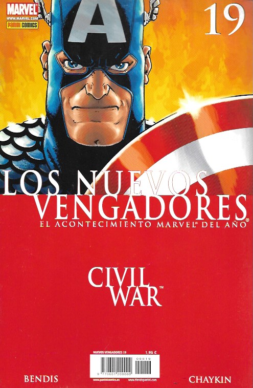 Los Nuevos Vengadores. Panini 2006. Nº 19 Civil War