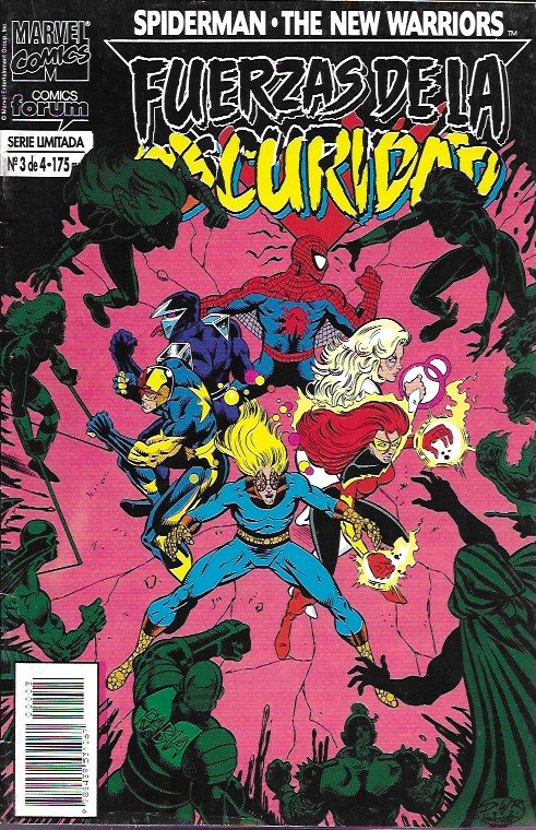 Spiderman / The New Warriors. Fuerzas de la Oscuridad. Forum 1994. Nº 3