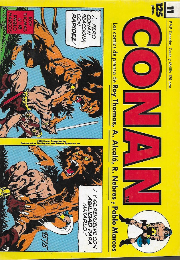 Conan (Las tiras de prensa) Planeta DeAgostini 1989. Nº 11