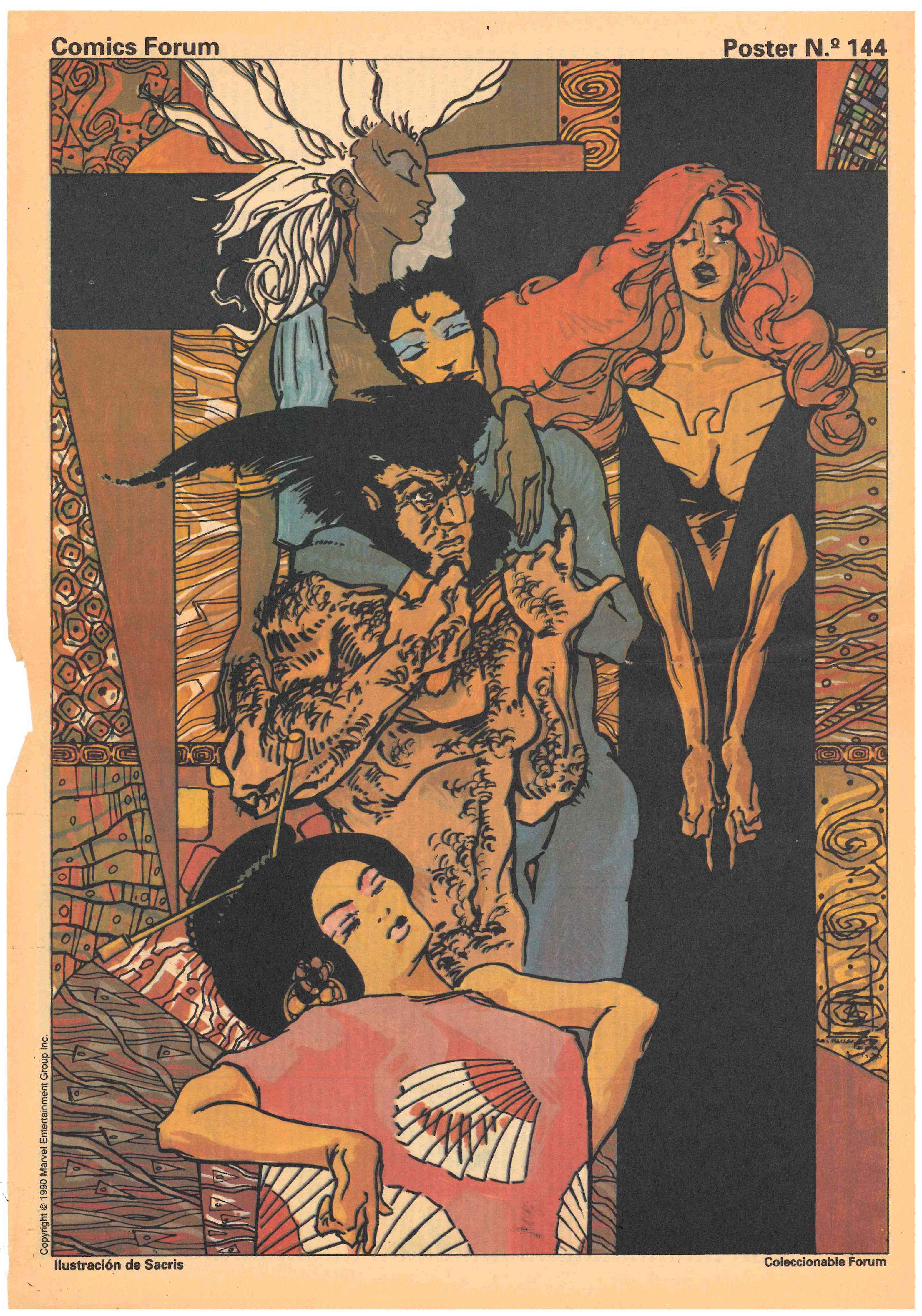 Póster nº 143. Coleccionable Forum. Ilustración Sacris (Lobezno)
