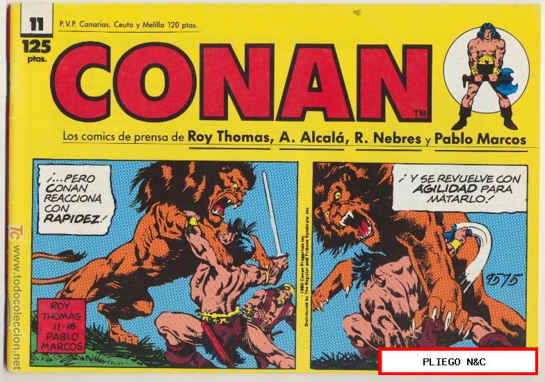 Conan (Las tiras de prensa). Planeta DeAgostini 1989. Nº 11