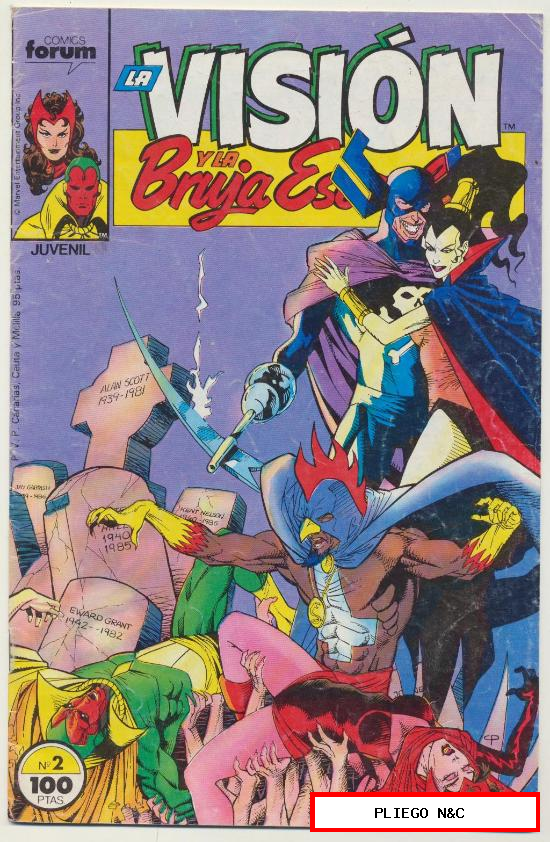 La Visión y La Bruja Escarlata. Forum 1988. Nº 2