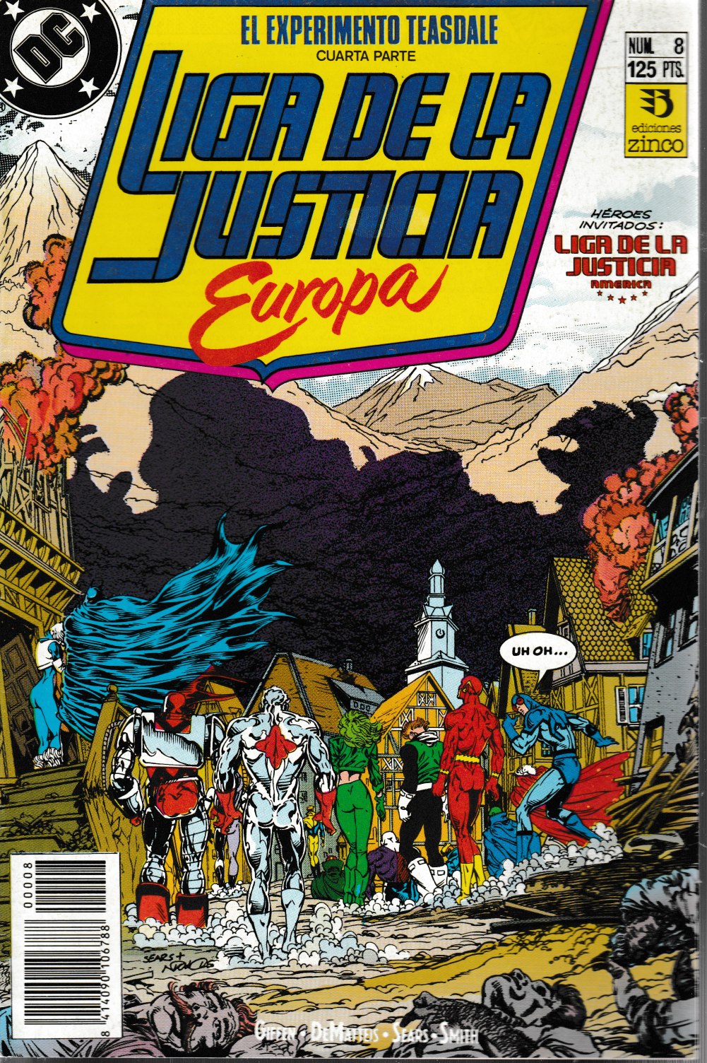 Liga de la Justicia Europa. Zinco 1989. Nº 8