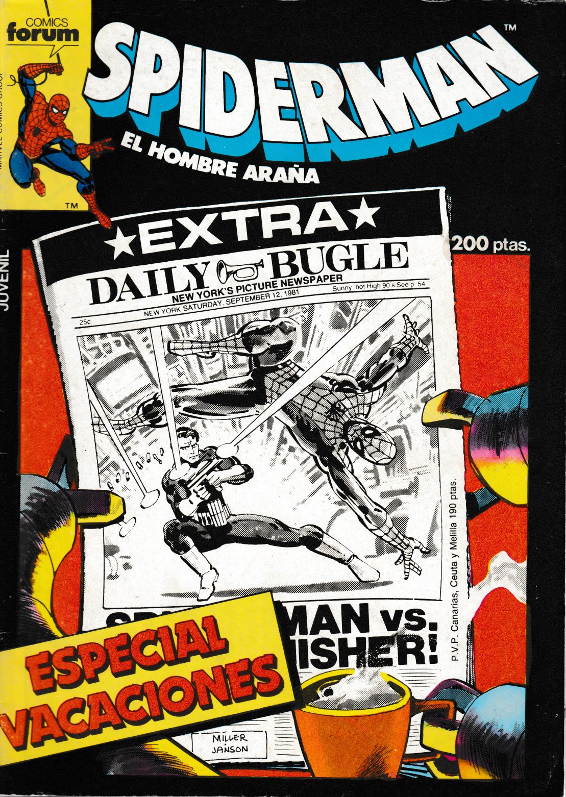Spiderman. Forum 1983. Extra 1 (Especial Vacaciones 1986)
