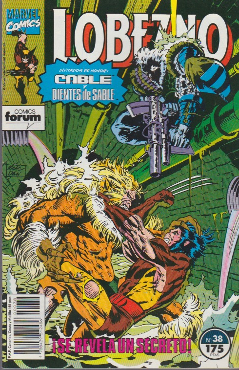 Lobezno. Forum 1989. Nº 38 Invitados de honor: Cable y Dientes de Sable