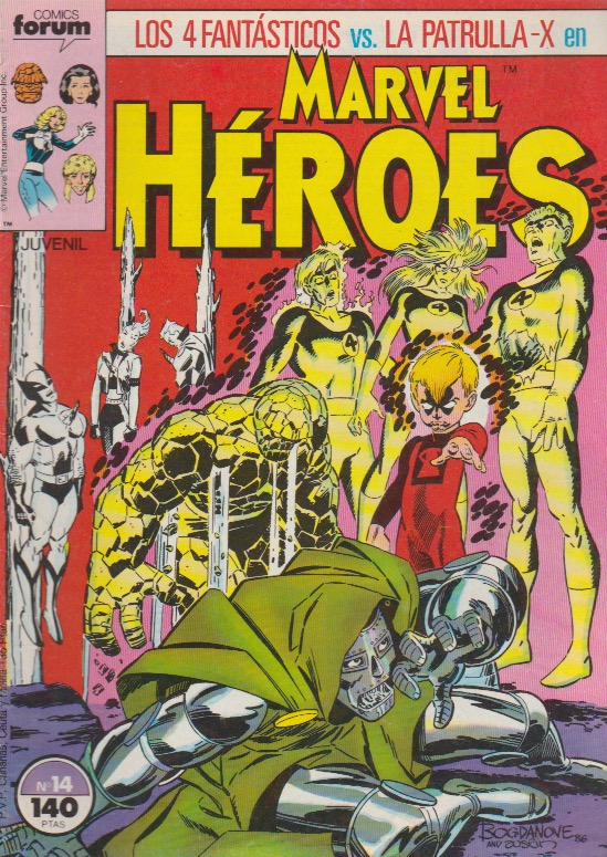 Marvel Heroes. Forum 1987. Nº 14 Los 4 Fantásticos vs. La Patrulla-X