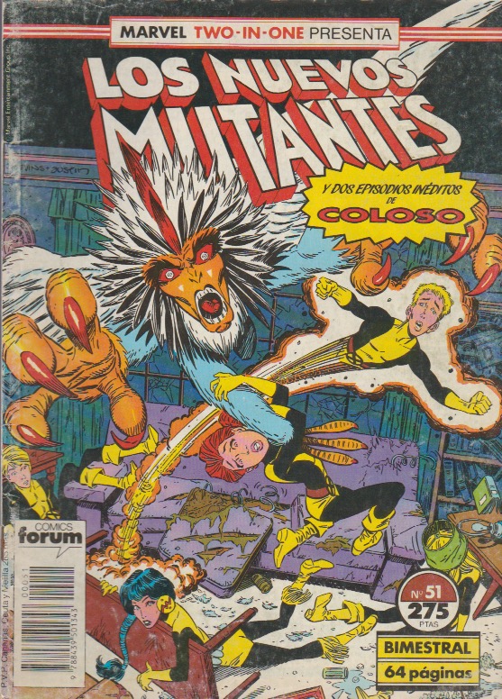 Los Nuevos Mutantes. Forum 1986. Nº 51