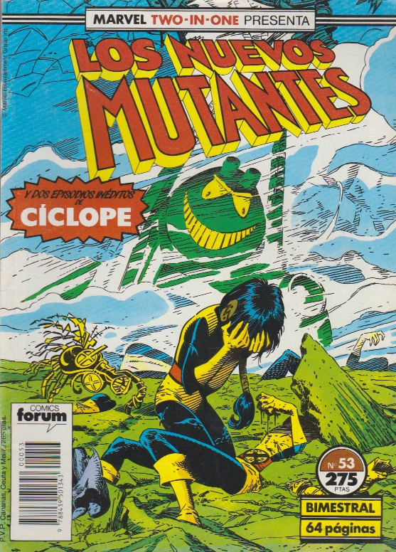 Los Nuevos Mutantes. Forum 1986. Nº 53