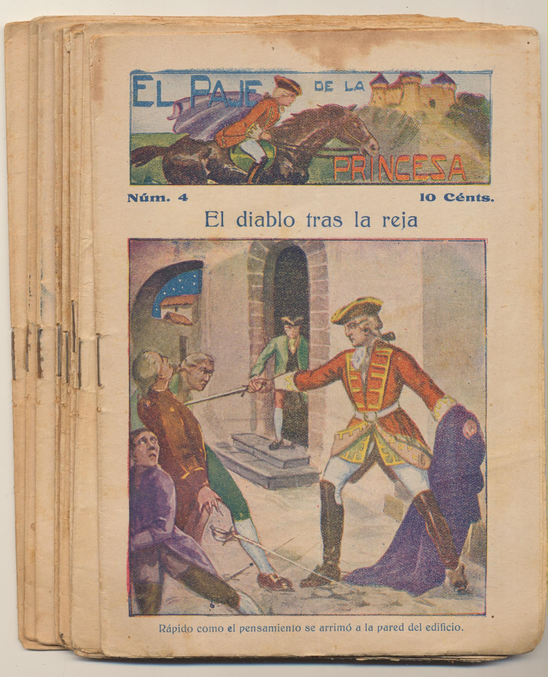 El Paje de la Princesa. Lote de 8 ejemplares: 4, 7, 8, 9, 10, 12, 13 y 14. Barcelona 1920?