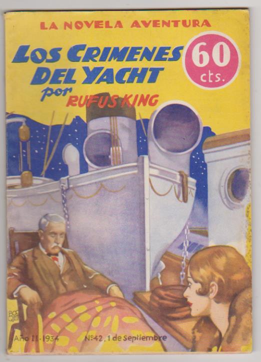 La Novela Aventura nº 42. Los crímenes del Yacht. Hymsa 1934