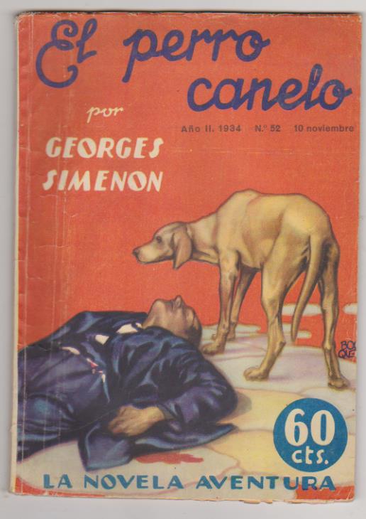 La Novela Aventura nº 52. Georges Simenon. El perro canelo
