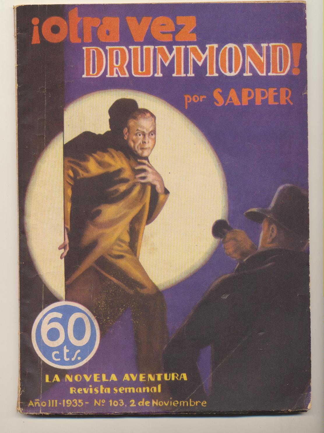 La Novela Aventura nº 103. ¡Otra vez Dummond! por Sapper. Hymsa 1935
