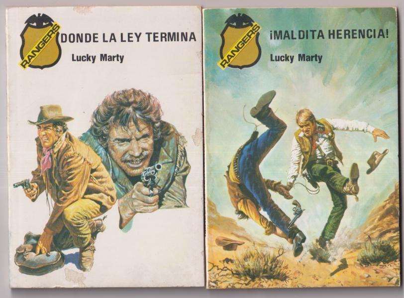 Rangers. Lote de 2 ejemplares Nº18 y 19. Maldita herrncia y donde la ley termina. Tecnipress 1980. Sin usar. de stock de librería