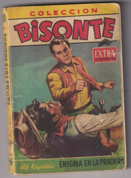 Bisonte Extra Ilustrada nº 186. Enigma en la Pradera por Alf Regaldie.1ª edición Bruguera 1959