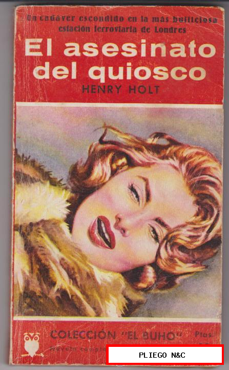 Colección El Búho nº 100. El asesinato del quiosco. Cliper 1959