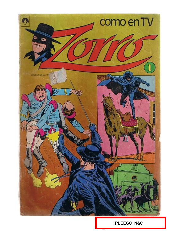Zorro nº 1. Editorial Tucumán. Argentina
