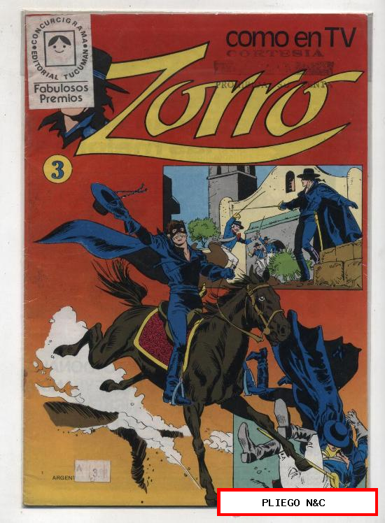 Zorro nº 3. Editorial Tucumán. Buenos Aires