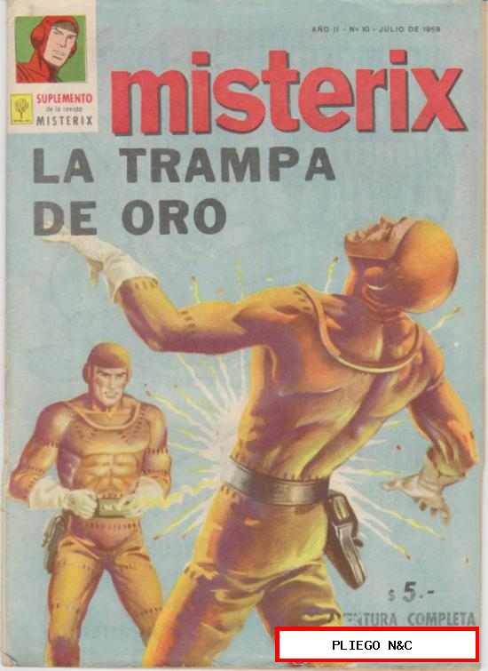 Misterix nº 10. La trampa de oro. Año 1959