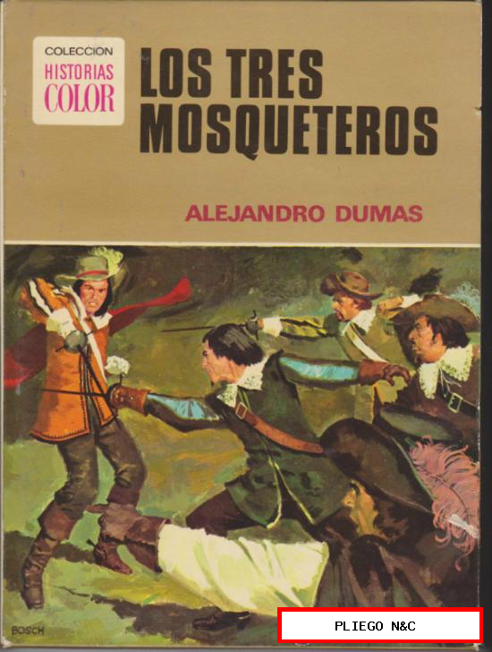 Historias Color nº 5. Los Tres Mosqueteros. 2ª Edición Bruguera 1972