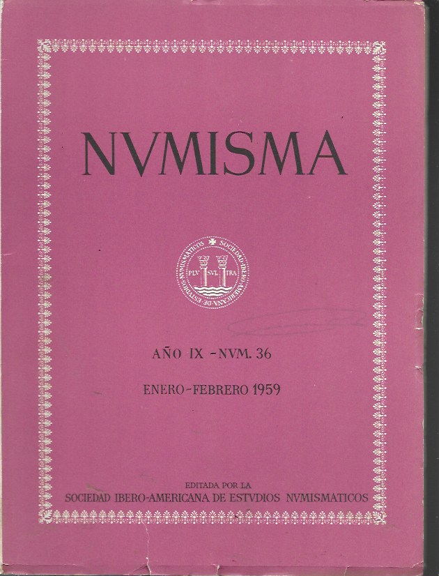 Numisma. Año IX. Núm. 36. Enero-Febrero 1959