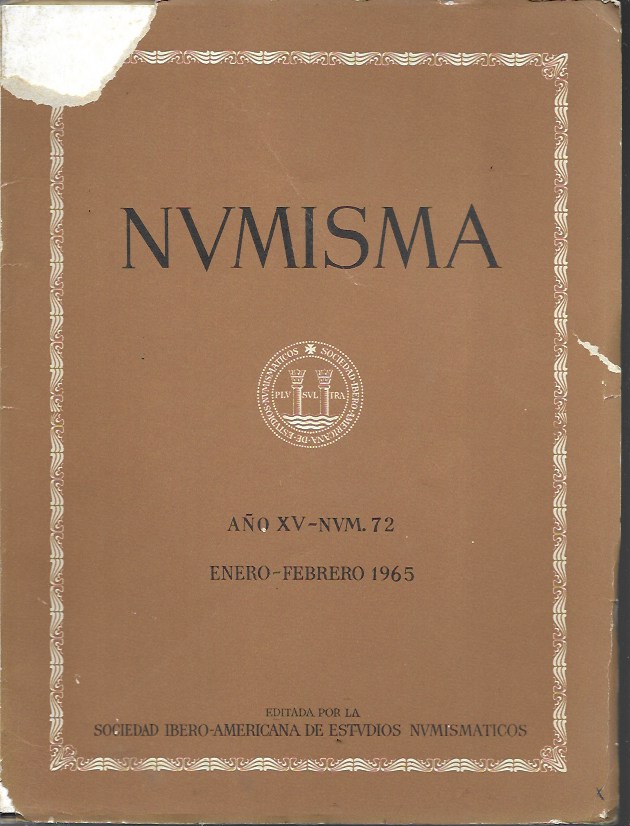Numisma. Año XV. Núm. 72. Enero-Febrero 1965