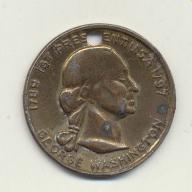 Antigua Medalla. AE-27. George Washington 1st. President. U.S.A.