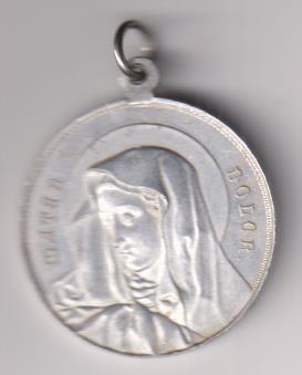 mater Dolor. Medalla (AL. 4,5 Cms.) R/ Jesucristo