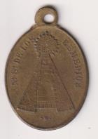 N.S. de los Remedios. Medalla (AE. 2,8 cms.) R/ N.S. de Lourdes Rogad por Nosotros. Siglo XIX