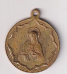 Corazón de jesús y maría. medalla (AE. 3,3 cms.)