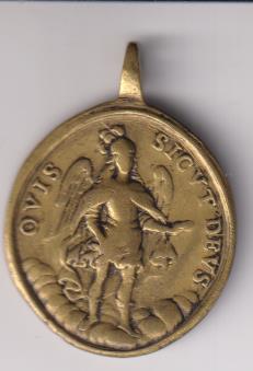 Ángel. Qvis Sicvt Devs. Medalla (AE 41 mms.)R/ Descendimiento. En Exergo: Roma. Siglo XVI-XVII. RARA