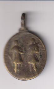 San Servando y San Germán. medalla (AE 28 mms.) R/ Cruz. Siglo XVI-XVII. MUY RARA
