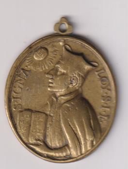 San Francisco de Borja. Medalla (AE 45 mms.) R/ San Ignacio de Loyola. Siglo XVII