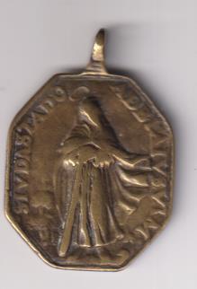 Santísimo Cristo de la Salud. Exergo: Málaga. Medalla (AE 40 mms.) R/ S. judas Tadeo. Siglo XVII. MUY RARO