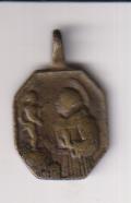 San Antonio de Padua. Medalla (AE 18 mms.) R/ Santo. Siglo XVII