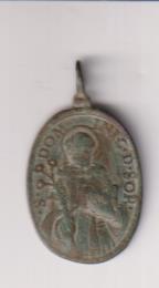 SAnto Domingo de Soria. Medalla (AE 25 mms.) R/ Virgen del Rosario. Siglo XVII-XVIII